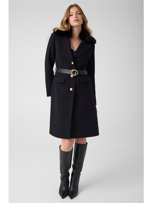 Cappotto con cintura GUESS | W6BL40W4092/JBLK